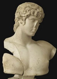 Marble Portrait Bust of the Deified Antinous, Roman Imperial, Reign of Hadrian