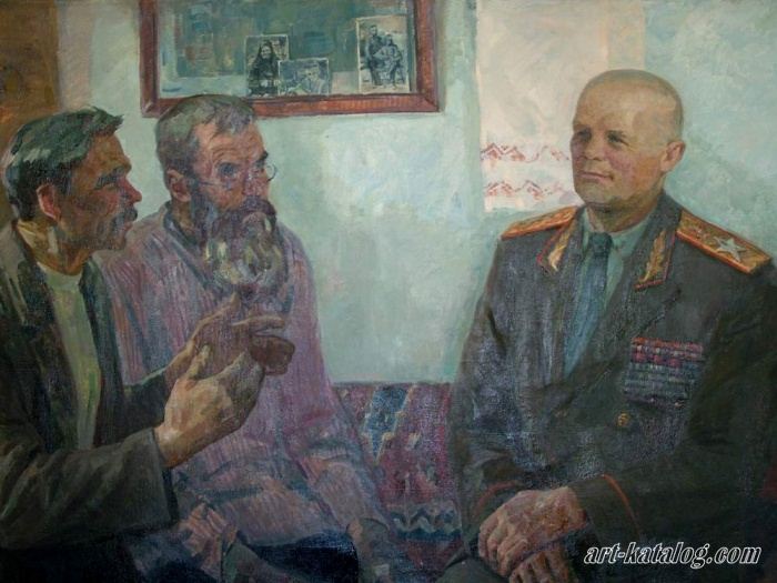 Marshal FI Golikov with their compatriots