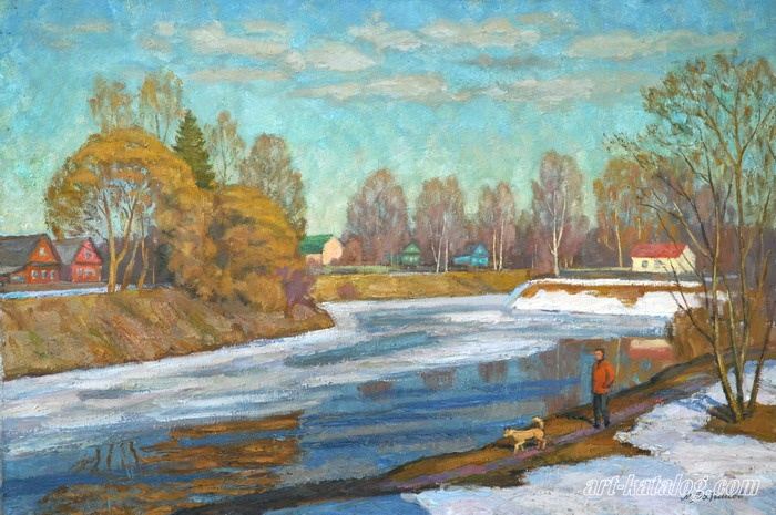 Early spring on the river Tosno