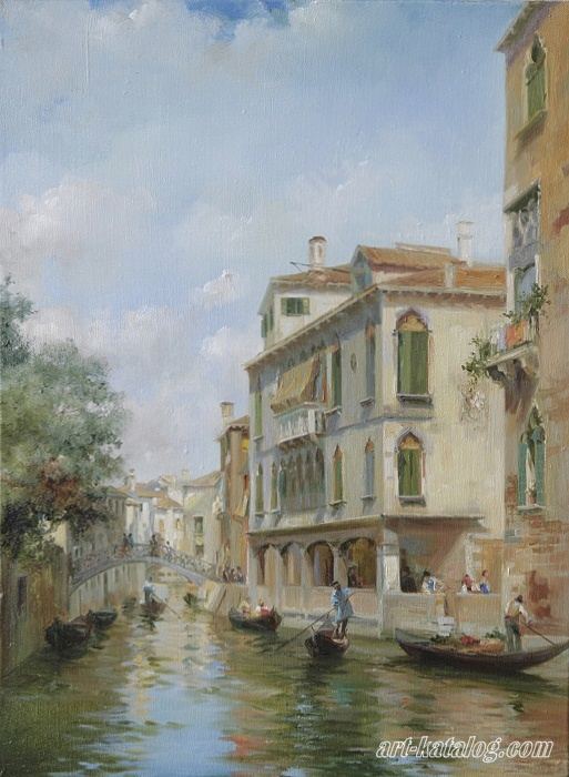 Рабочий день на венецианском канале. Федерико дель-Кампо