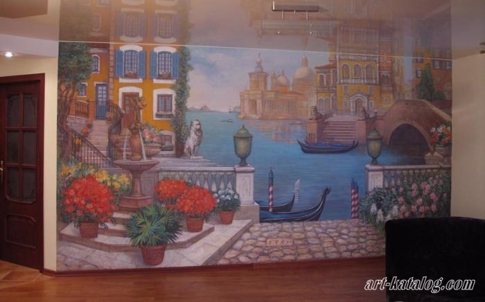 Wall painting. Cottage. Venice