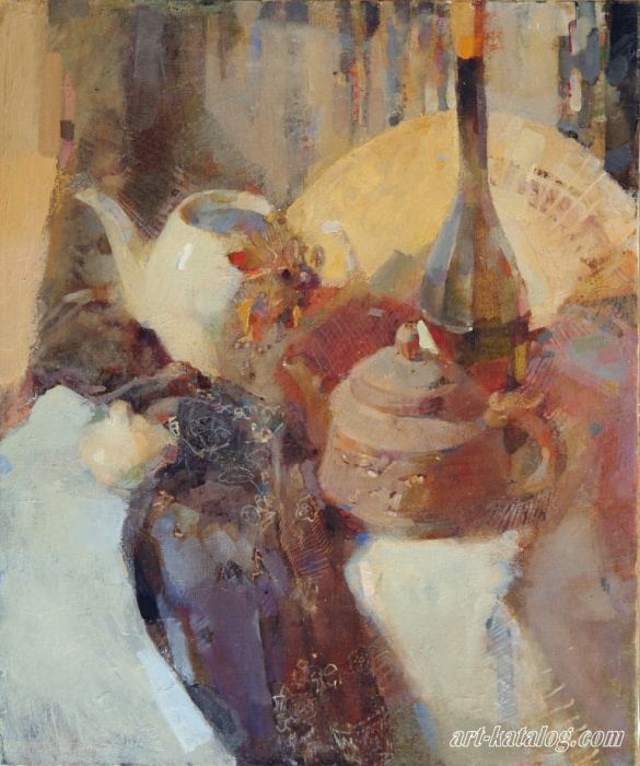 Still life with teapots