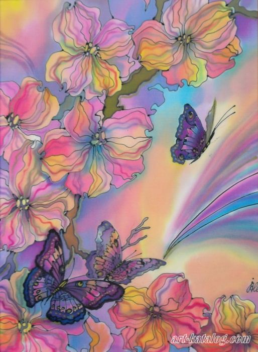 Butterflies and flowers