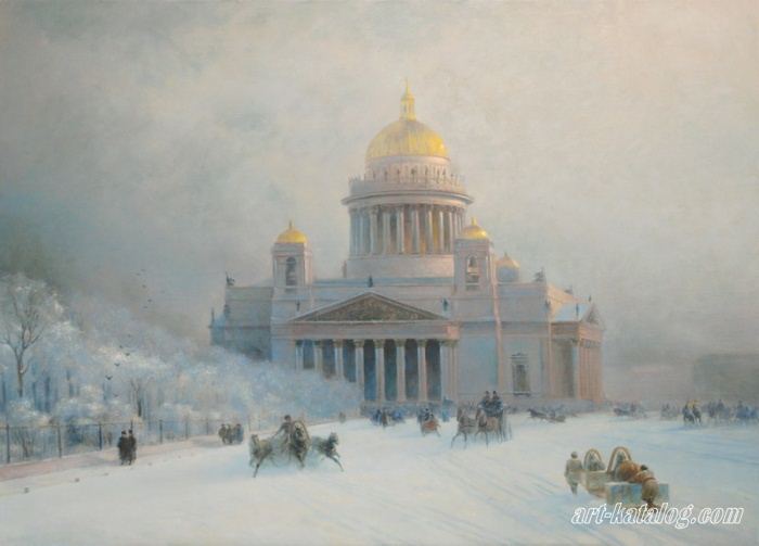 Исаакиевский собор в морозный день 1891 Иван Айвазовский
