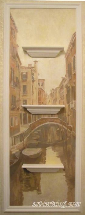 Venice. Channel. Wall painting