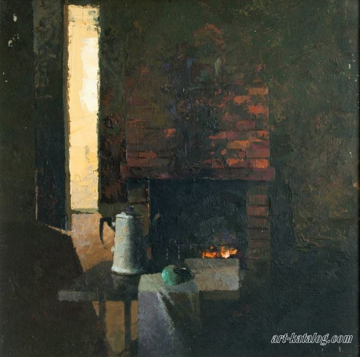 Still-life with a fireplace