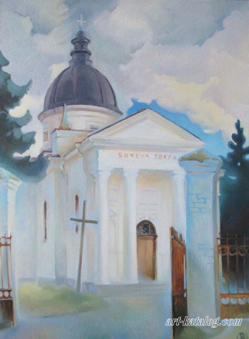 Sursum corda. Catholic church in Ostrog