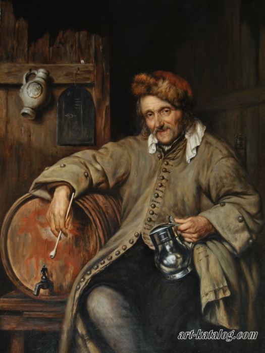 The Old Drinker. Gabriel Metsu