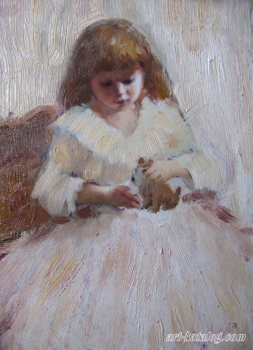 Girl with a toy