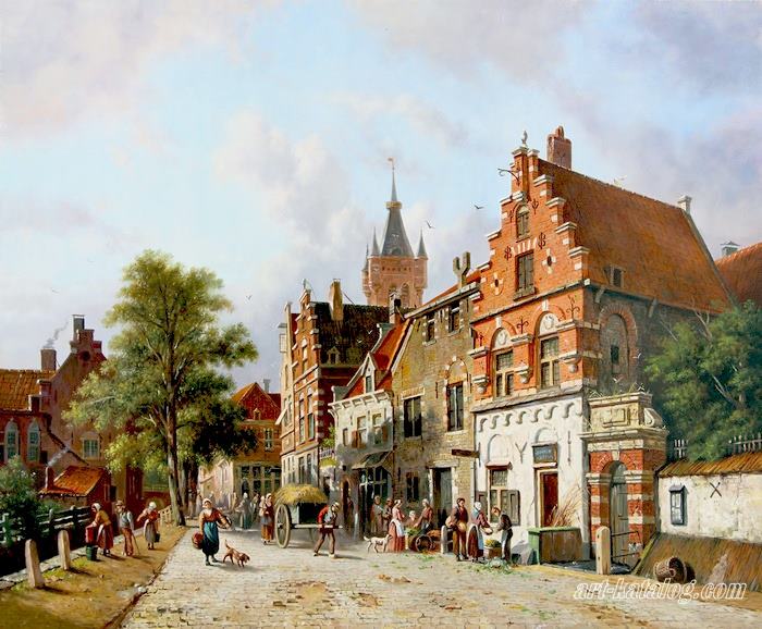 A View In Delft. Everson Adrianus