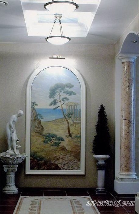 Wall painting in a country house