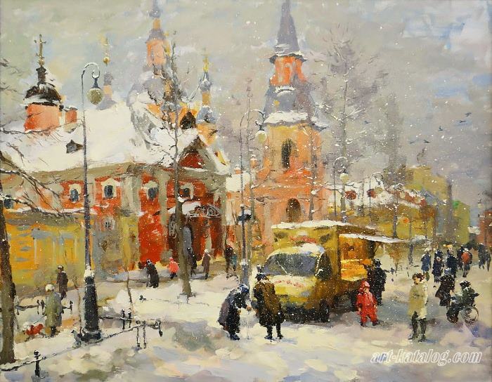 Андреевский бульвар в зимний день