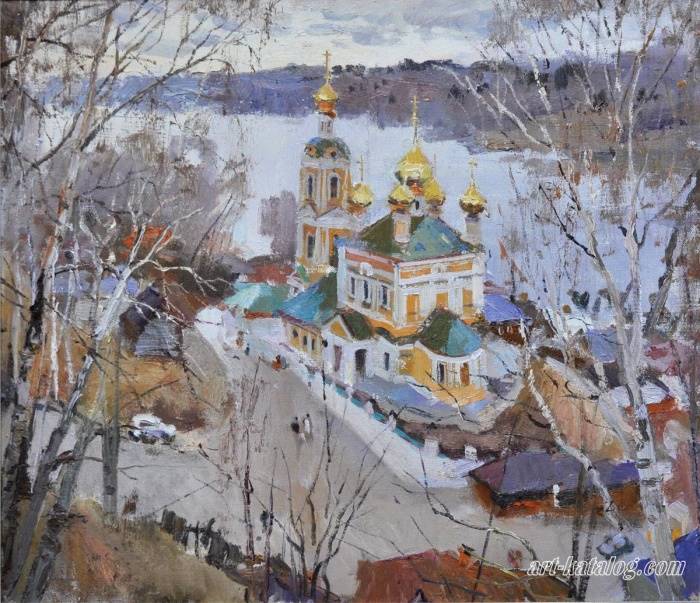 Ples. View on the Volga river
