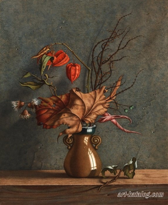 Still-life with maple leaves