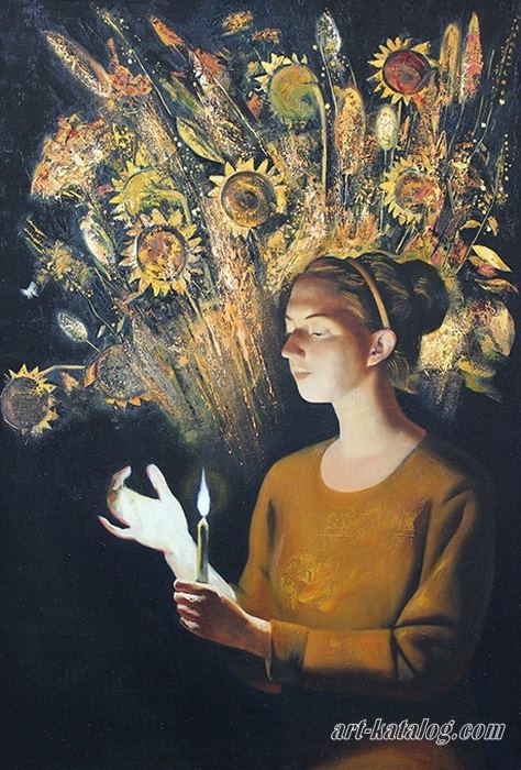 Girl with a candle
