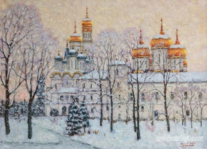 The Golden domes of the Kremlin.