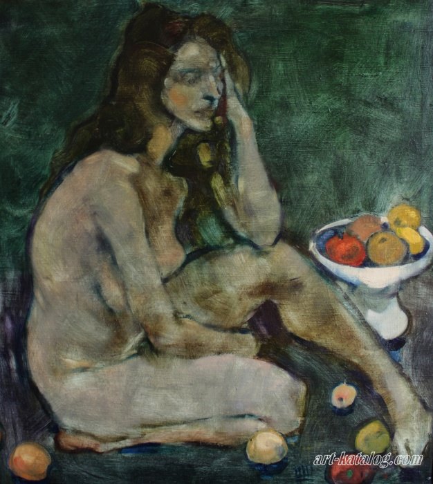 Nude with apples