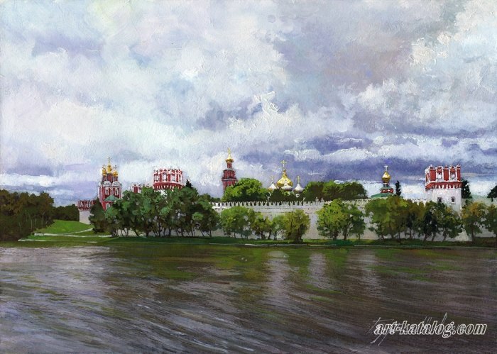 Вид на Новодевичий монастырь в Июне