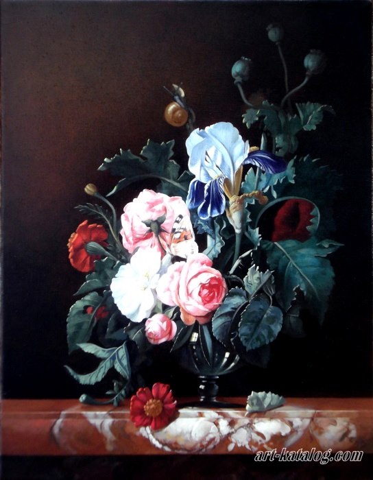 Vase with Flowers. Willem van Aelst