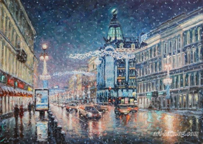 Christmas lights Nevsky Prospekt