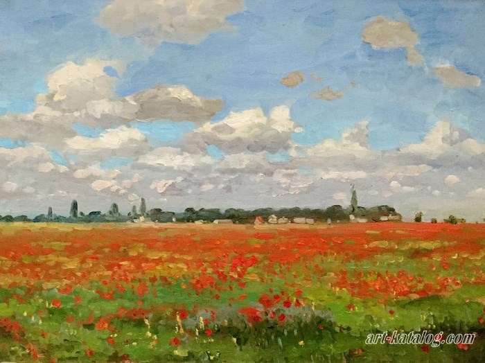 Poppy field. Crimea