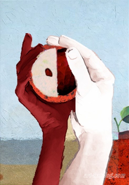 Яблоко руки (2)