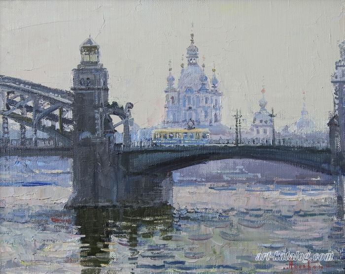 Bolsheokhtinsky Bridge. Smolny Cathedral