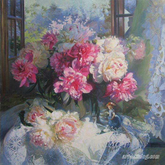 Peonies and porcelain