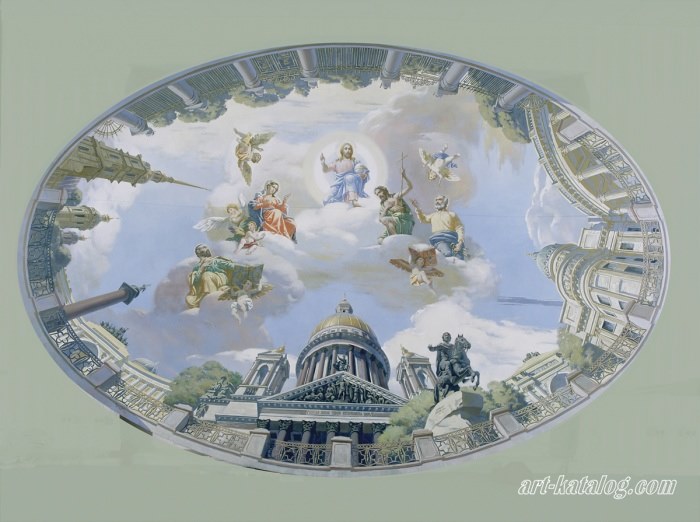 Ceiling light of the assembly hall of the fraternal corps of St. Nicholas