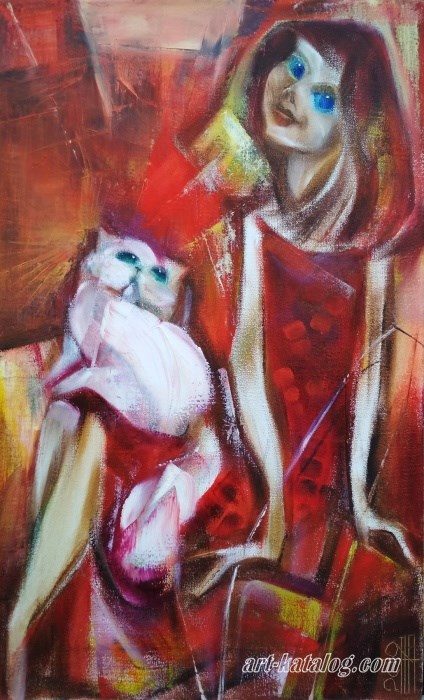 Girl with a cat