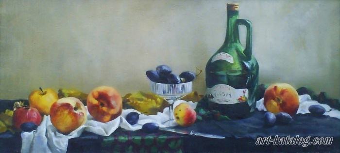 Still life with the peaches