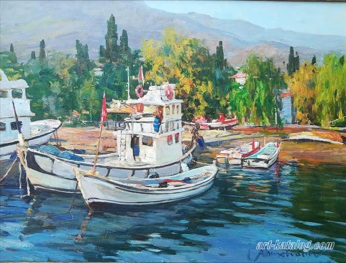 Boats from the island of Marmara