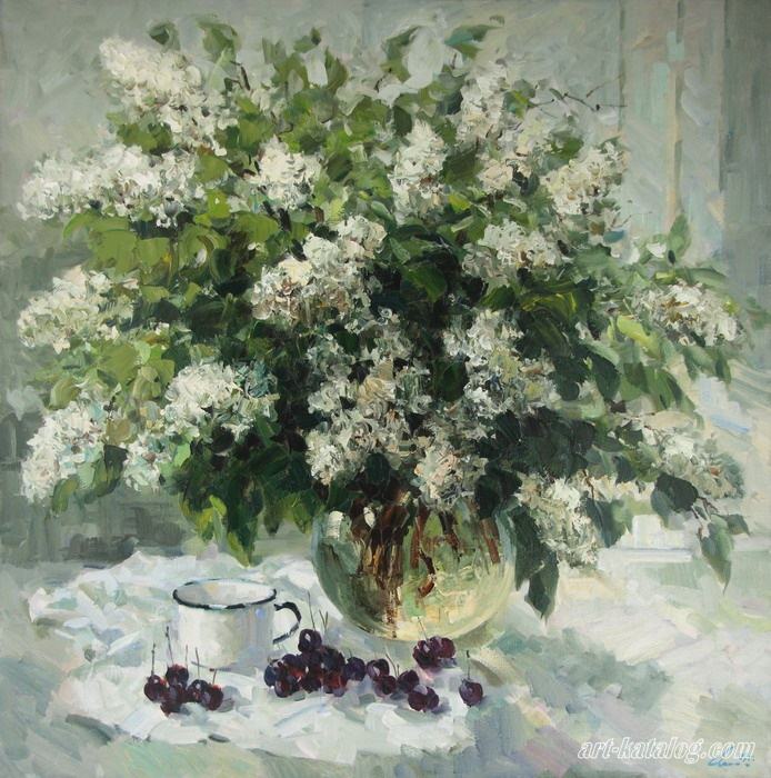 Bouquet of the white lilac