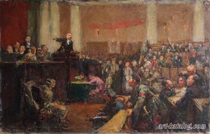 Ленин на II съезде РСДРП (эскиз к картине)