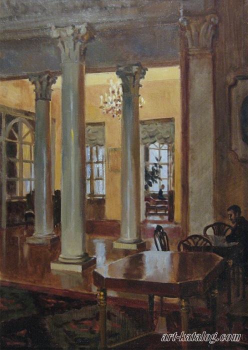 Suhanovo. The interior of a large living room