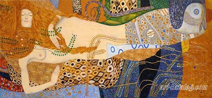 Water snakes. Gustav Klimt