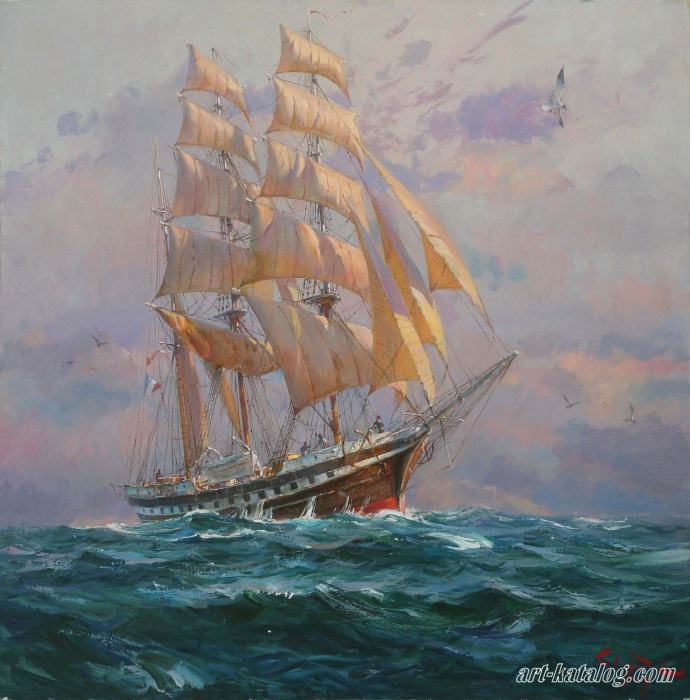In full sail