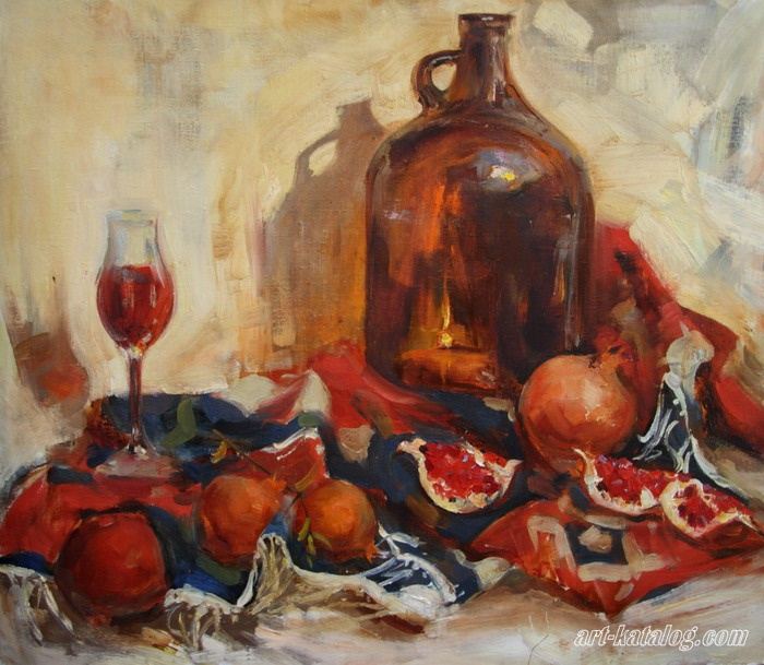 Wine and pomegranates