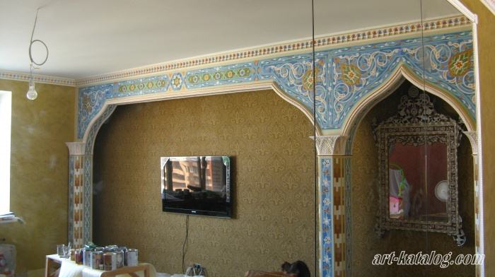 East Room. Wall painting