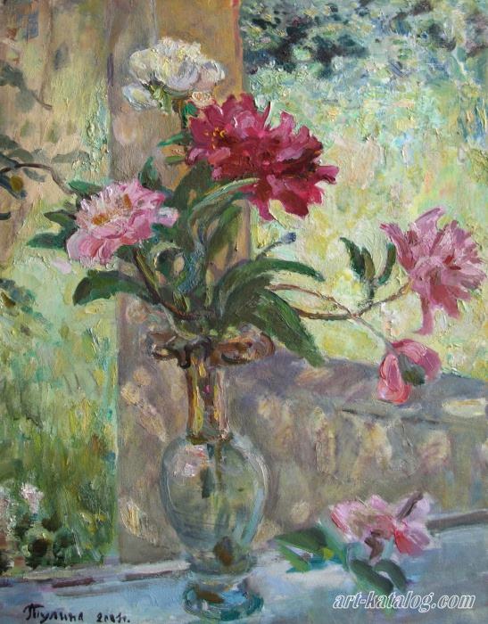 Peonies on the porch