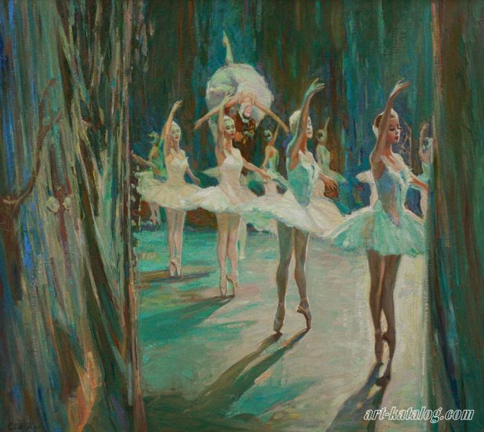 Odette and the Swans. Ballet Swan Lake