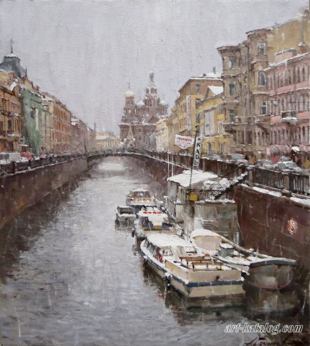 In the city of snow. Griboyedov Canal