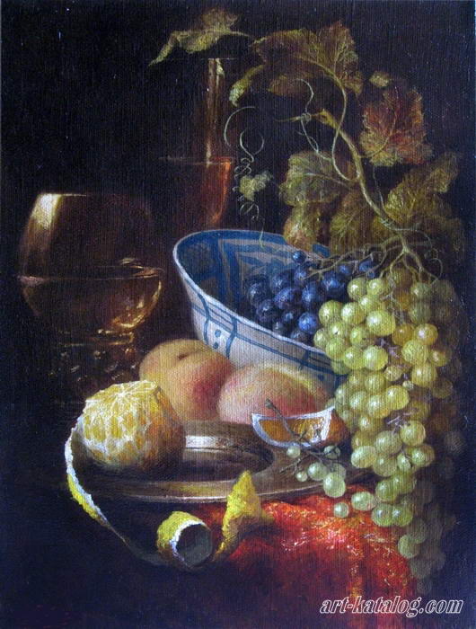 Still life with the grapes