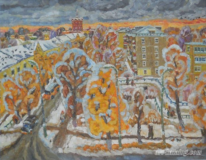 Vladimir winter. Late autumn in the province