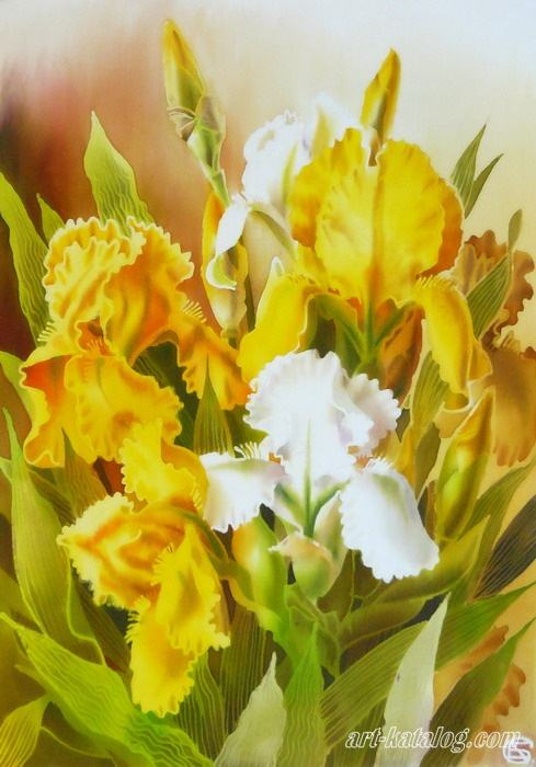 Yellow and white irises