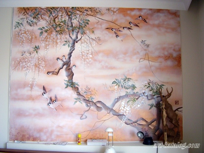 Wall painting in apartment
