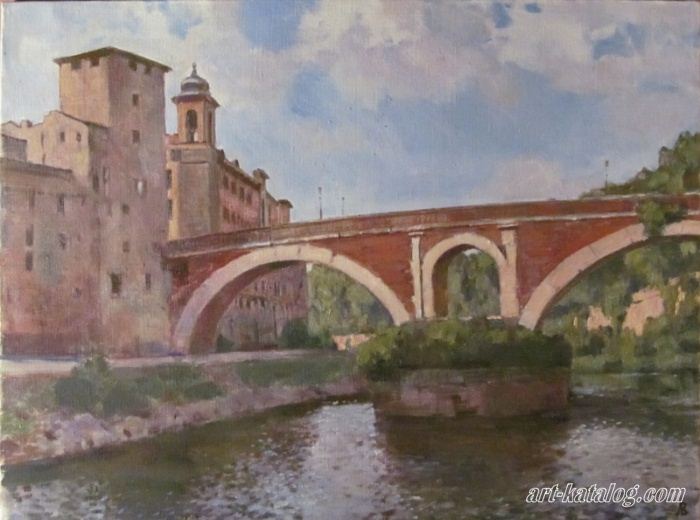 Rome. Bridge on the Tiber Island