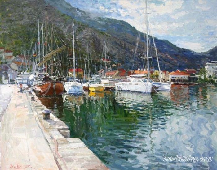 Port in Kotor. Montenegro