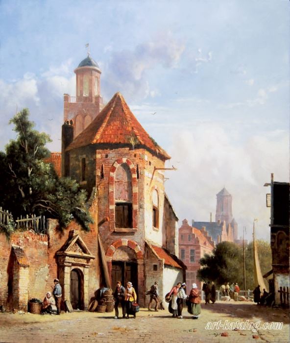 View Of A Dutch Street. Everson Adrianus