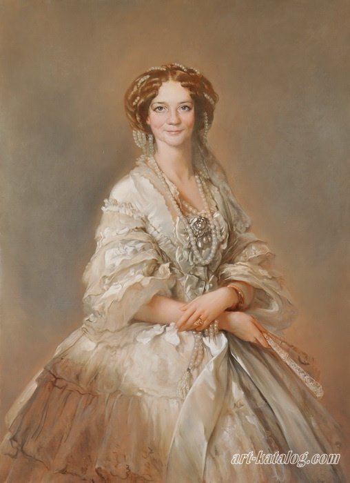 Portrait in the similitude of Empress Maria Alexandrovna by Franz Xaver Winterhalter